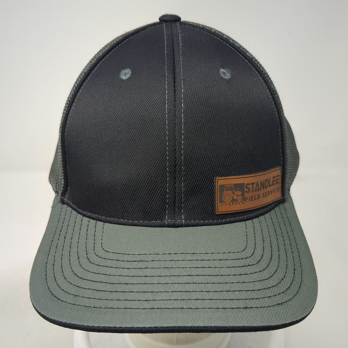 Pacific Headwear Baseball Cap Gray XL Standlee Field Service Mesh Stretch Hat
