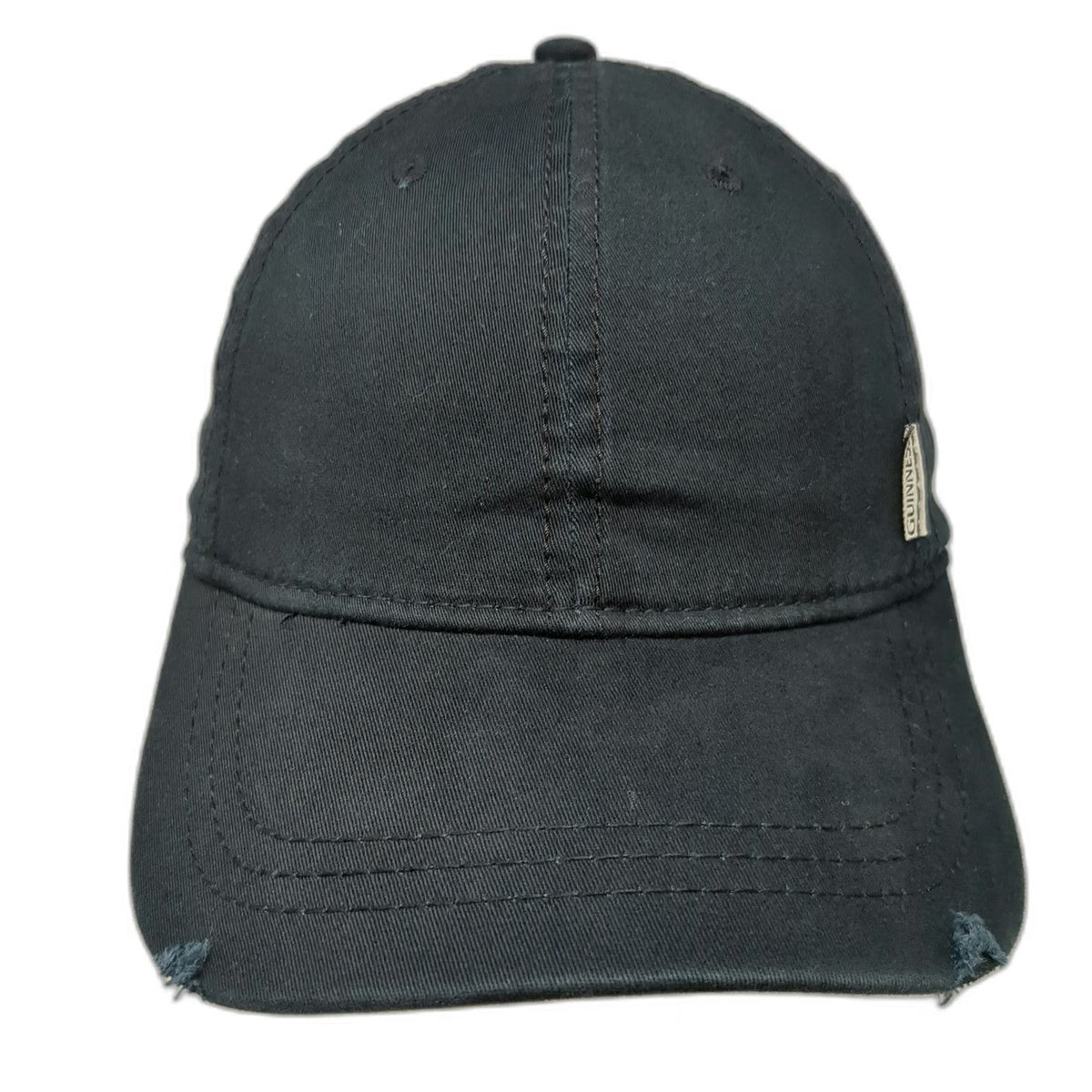 Guinness Baseball Cap Black One Size Extra Stout Distressed Brim Dublin Beer Hat