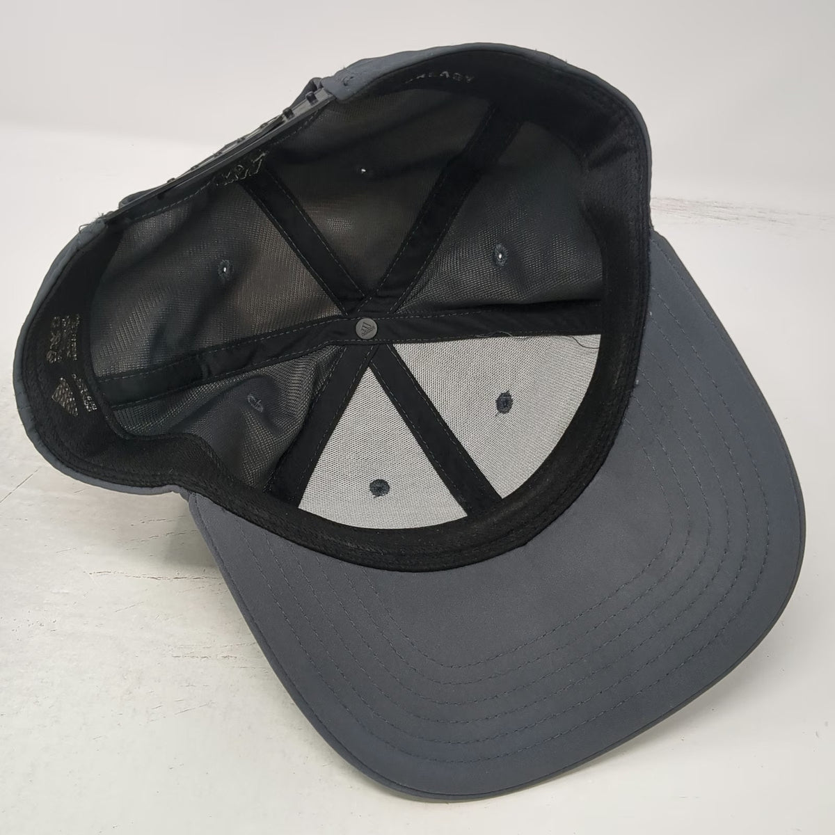 Adidas Snapback Gray One Size Hat Performance Logo Adjustable 6 Panel Curved