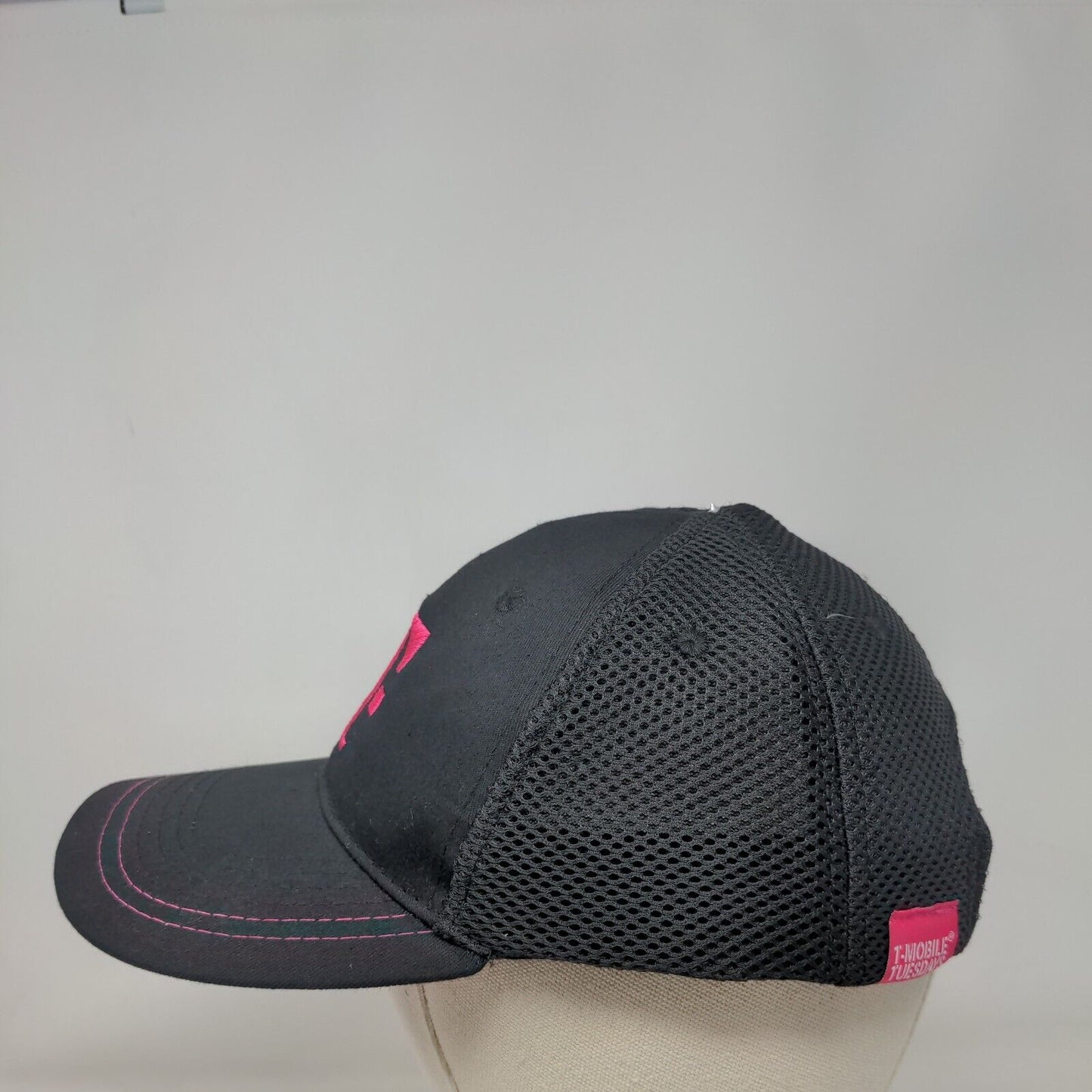 T-Mobile Tuesdays Strapback Trucker Hat Black OSFA Adjustable Mesh Back Cotton