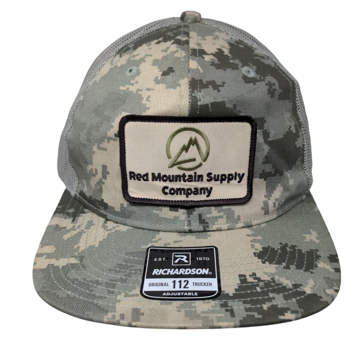 Red Mountain Supply Company Snapback Mesh Back Trucker Hat Camo Adjustable