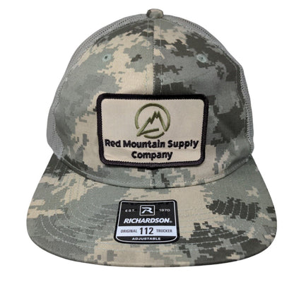 Red Mountain Supply Company Snapback Mesh Back Trucker Hat Camo Adjustable