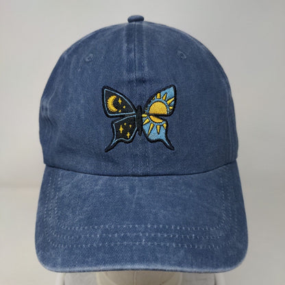 Butterfly Slideback Hat Blue One Size Embroidered 6 Panel Wild Fable