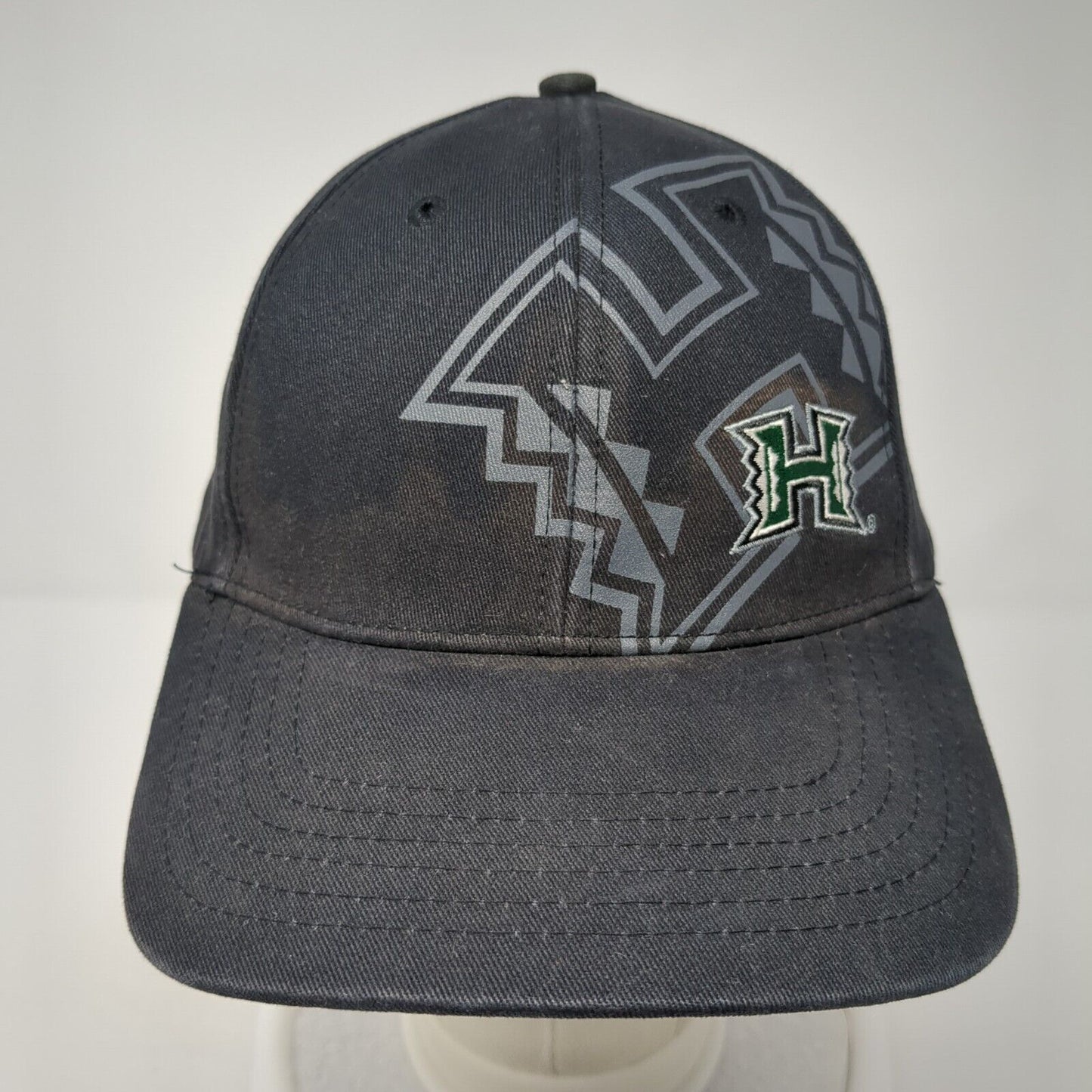 Kulanui Hawaii Slideback Hat Black One Size Adjustable Embroidered 6 Panel