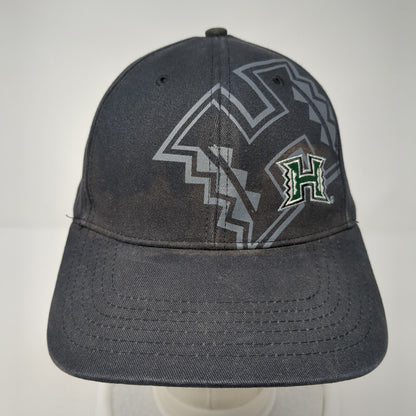 Kulanui Hawaii Slideback Hat Black One Size Adjustable Embroidered 6 Panel