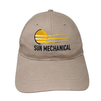 Sun Mechanical Strapback Hat Tan One Size Adjustable 6 Panel Cap America