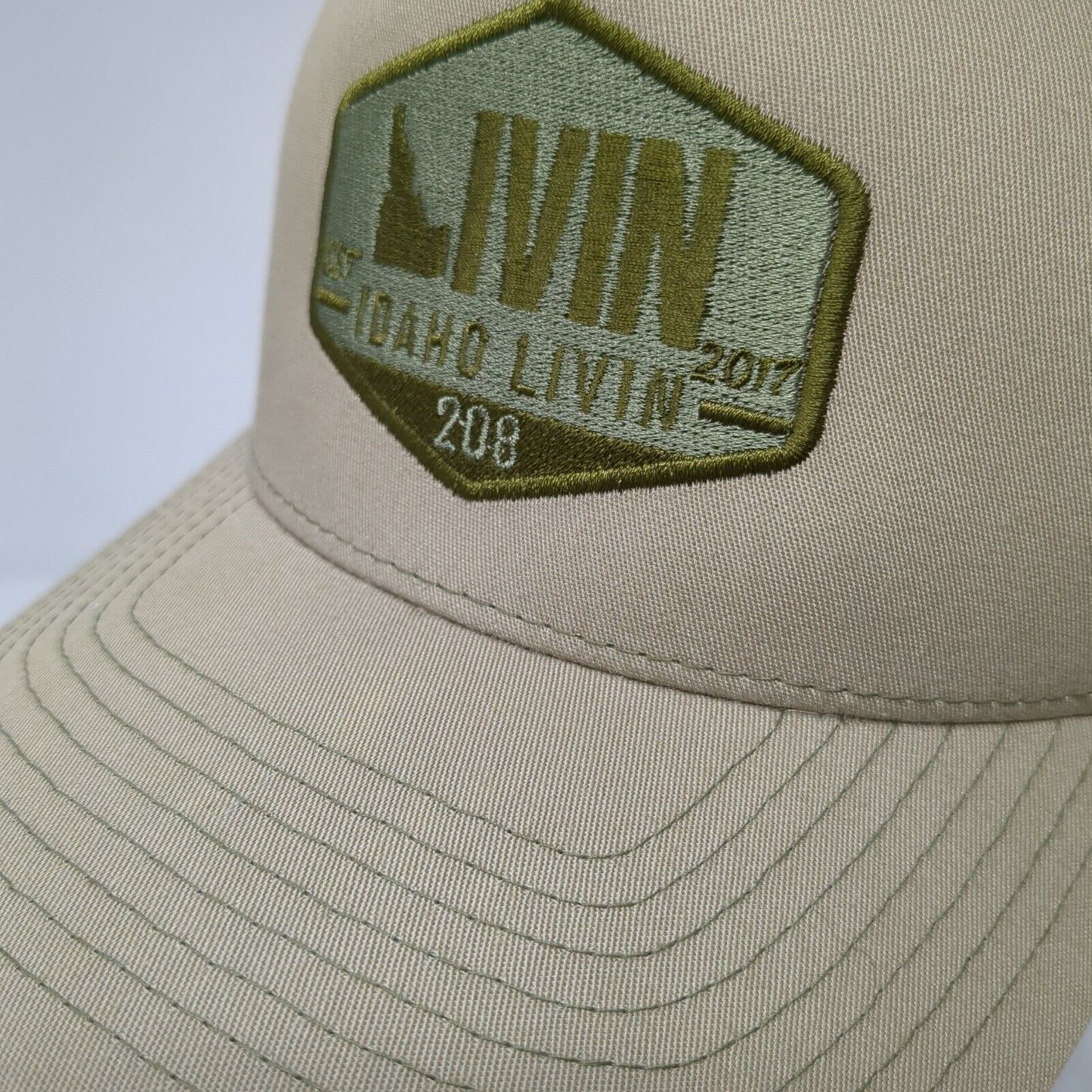 Ivin Idaho Livin 208 Snapback Trucker Hat Multicolor OS Mesh Back Richardson