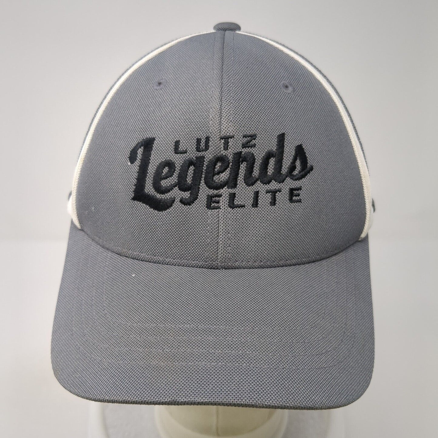 Lutz Legends Elite Fitted Hat Gray S/M Flexfit Embroidered Augusta Sportswear