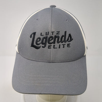 Lutz Legends Elite Fitted Hat Gray S/M Flexfit Embroidered Augusta Sportswear