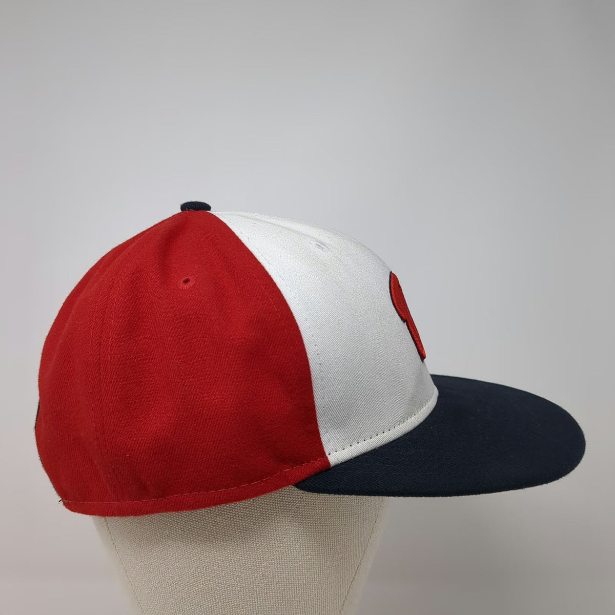 Washington Nationals MLB New Era Snapback Hat White Red Blue L 9FIFTY Flat Brim