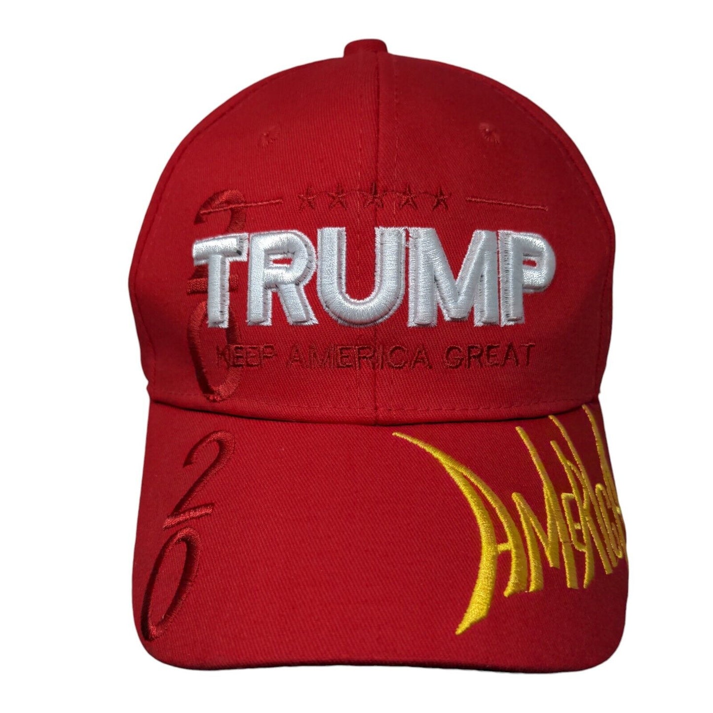 2020 Trump Keep America Great Strapback Hat Red One Size Adjustable Embroidered