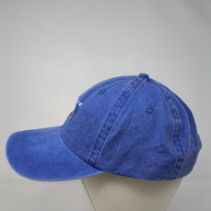 Bonaire Strapback Hat Blue One Size Adjustable Embroidered Solid Ahead