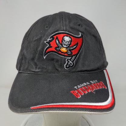 NFL Team Apparel Men's Strapback Hat Gray Size OS Tampa Bay Buccaneers Logo