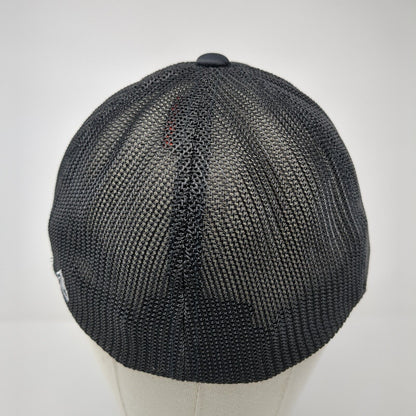 Old English K Fitted Trucker Hat Black 7 3/8-8 Mesh Back Pacific Headwear