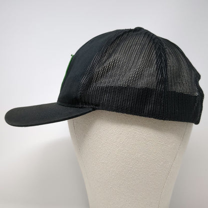 Yupoong Trucker Hat Black One Size Green Lumber Patch Mesh Back Snapback Hat