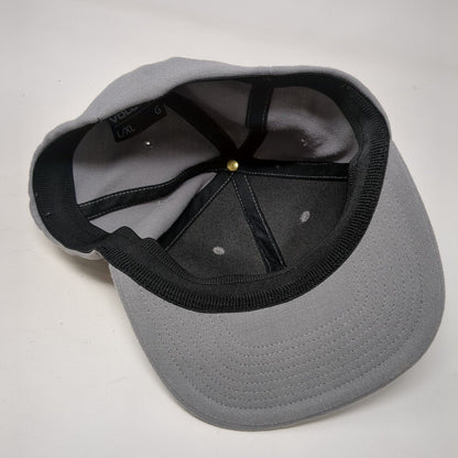 Volcom Stone Patch Fitted Hat Gray L/XL Solid 6 Panel Vent Holes