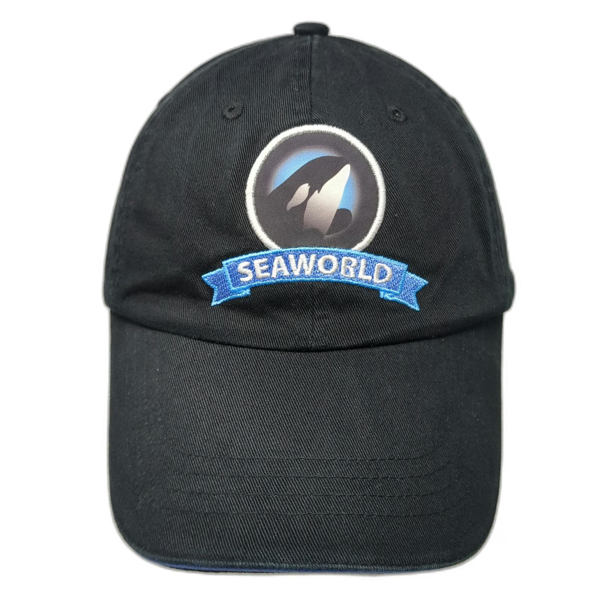 SeaWorld Adventure Parks Baseball Cap Black One Size Orca Whale Strapback Hat