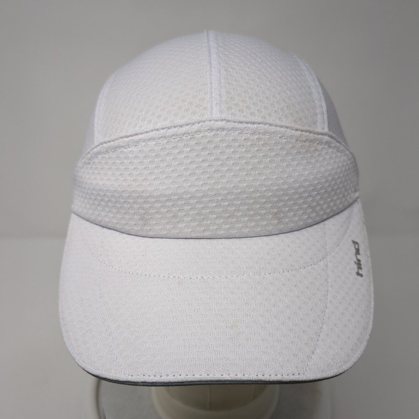 Hind Strapback 5 Panel Hat White One Size Adjustable Solid Outdoor