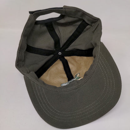 Costa Rica Pura Vida Iguana Strapback Hat Brown One Size Embroidered