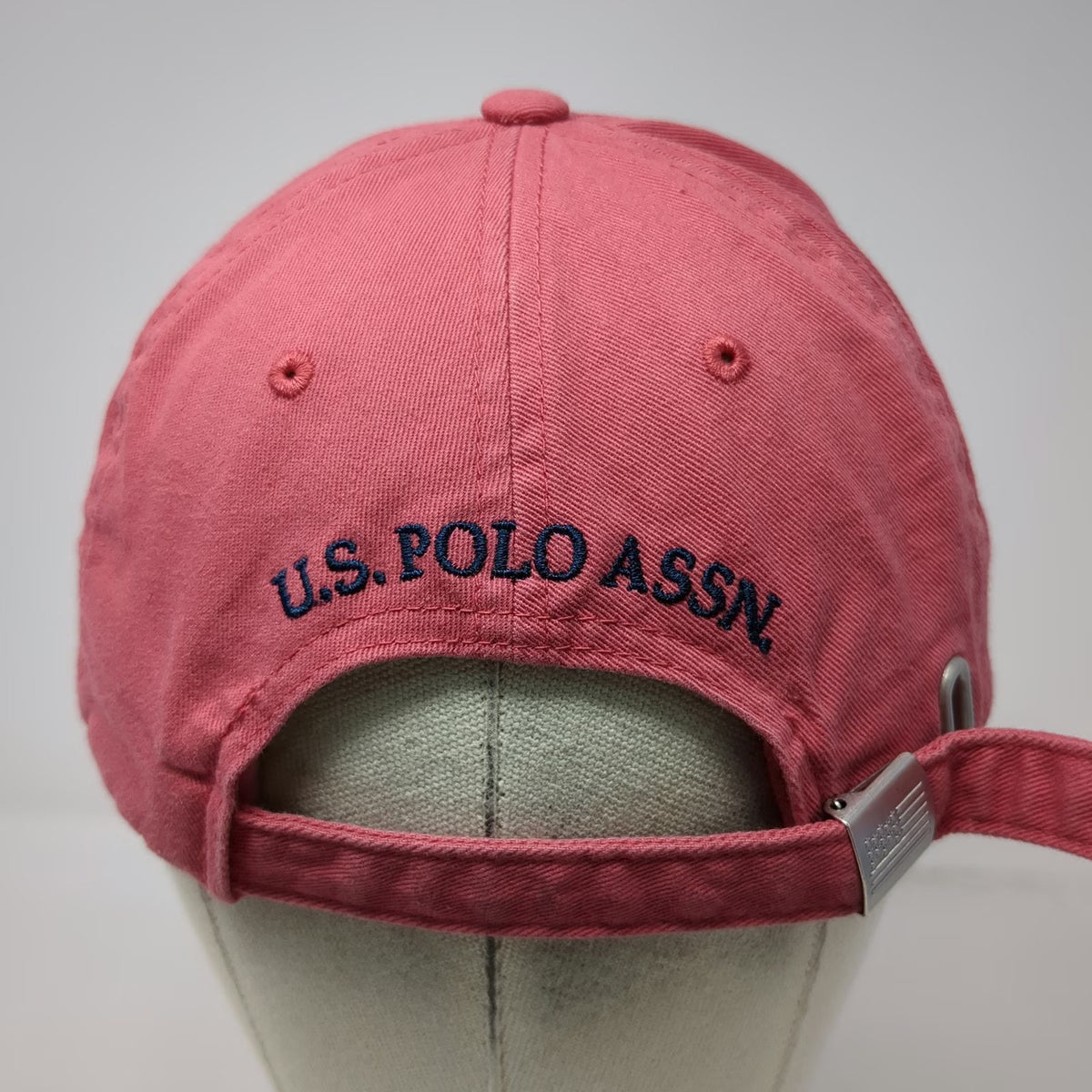 U.S. Polo Assn. Baseball Cap Pink One Size Adjustable Embroidered Cotton Hat