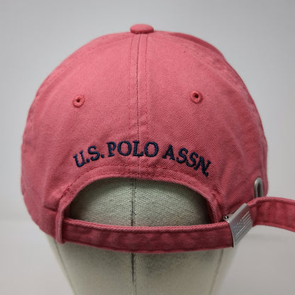 U.S. Polo Assn. Baseball Cap Pink One Size Adjustable Embroidered Cotton Hat