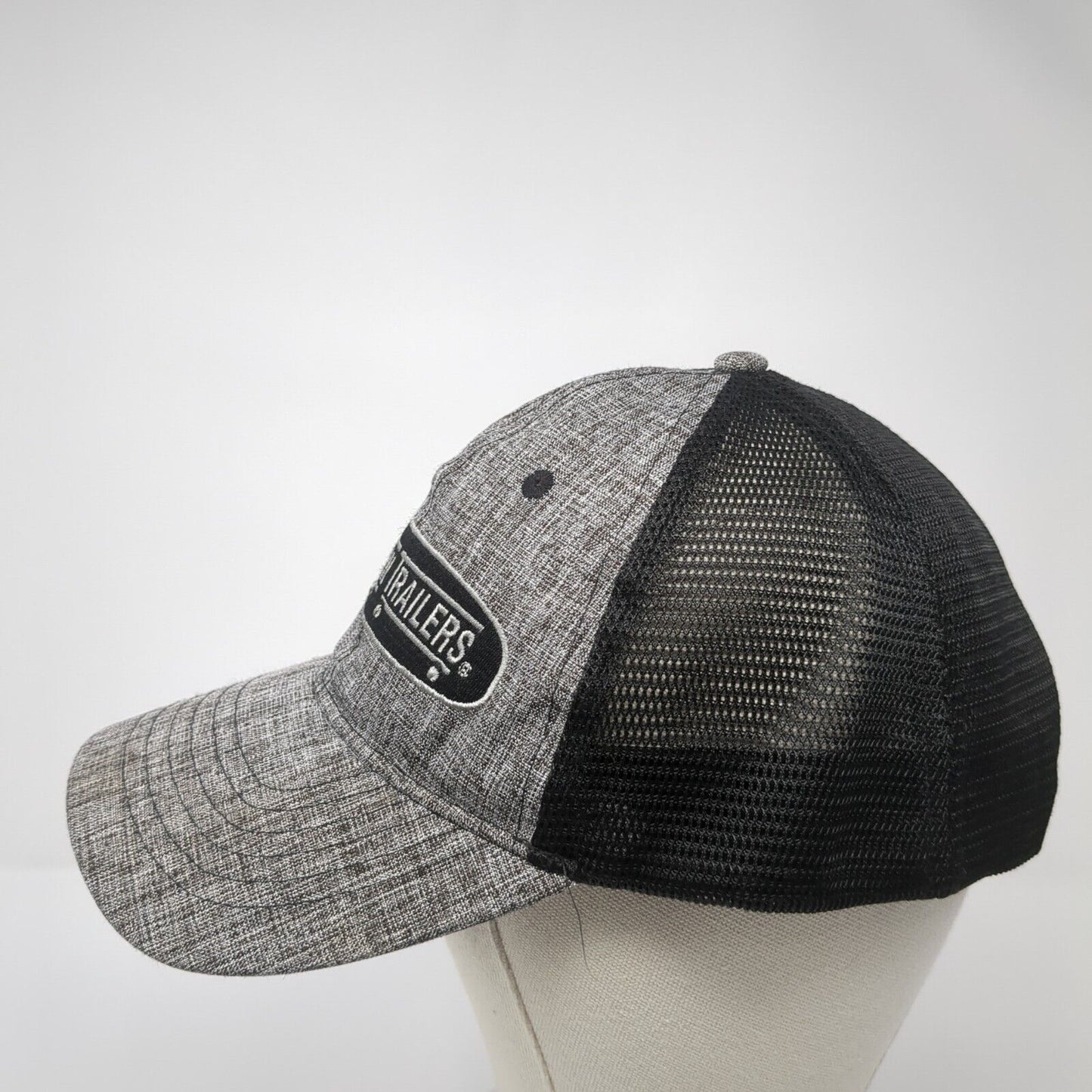 Western Trailers Snapback Trucker Hat Gray OS Adjustable Embroidered Mesh Back