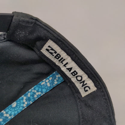 Billabong Patch Snapback Hat Black OSFA Adjustable Solid Vent Holes