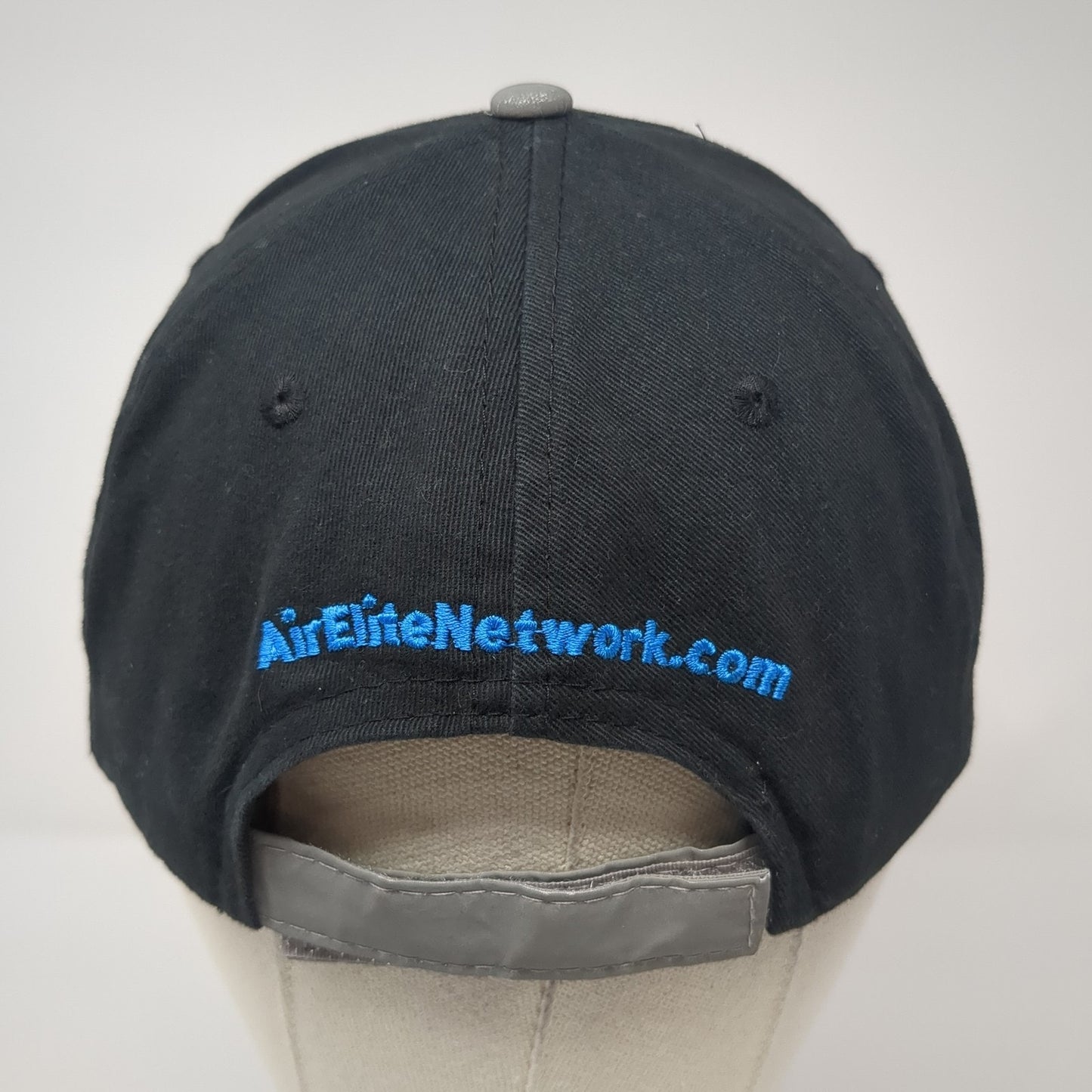 AE Air Elite Network Strapback Hat Black One Size Adjustable Embroidered