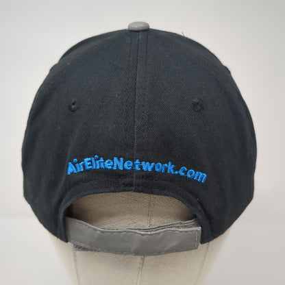 AE Air Elite Network Strapback Hat Black One Size Adjustable Embroidered