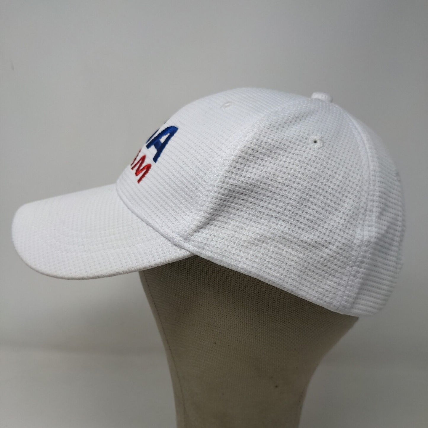 Peak Men's Strapback Hat White Size OSFA Embroidered USA Team Logo