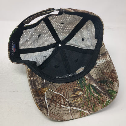 Cap America Baseball Cap Brown Camo One Size Miller Perforated Strapback Hat