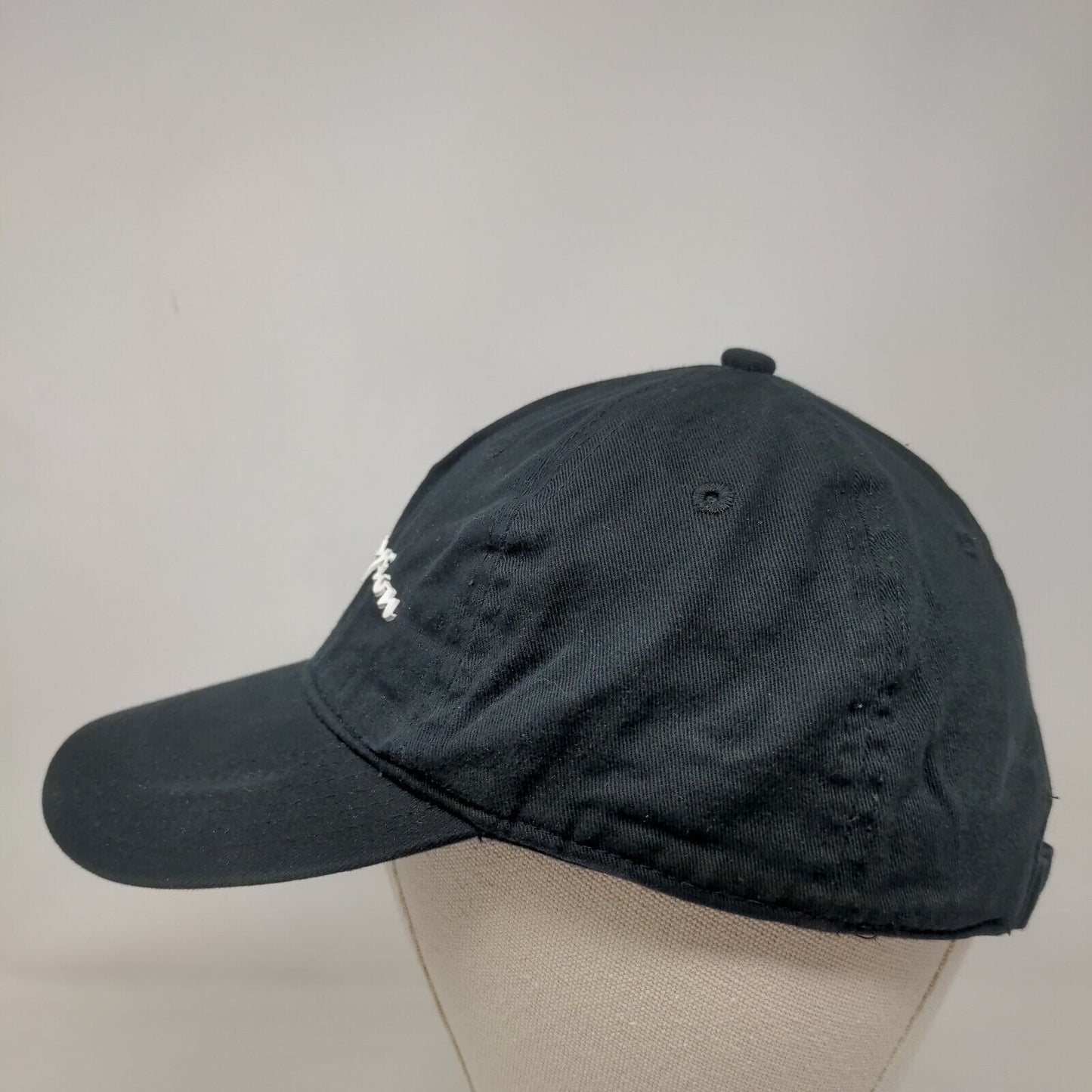 Champion Slideback Hat Black OSFA Adjustable Embroidered 6 Panel Cotton