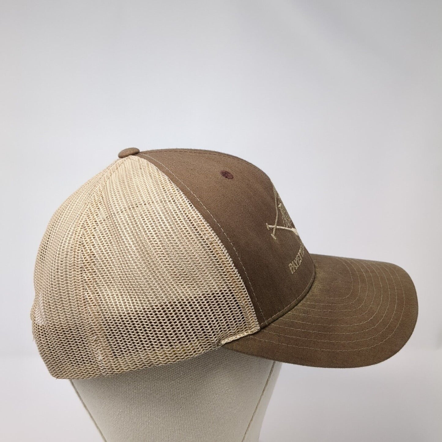 PRC Payette River Company Idaho Snapback Trucker Hat Brown OS Adjustable Mesh