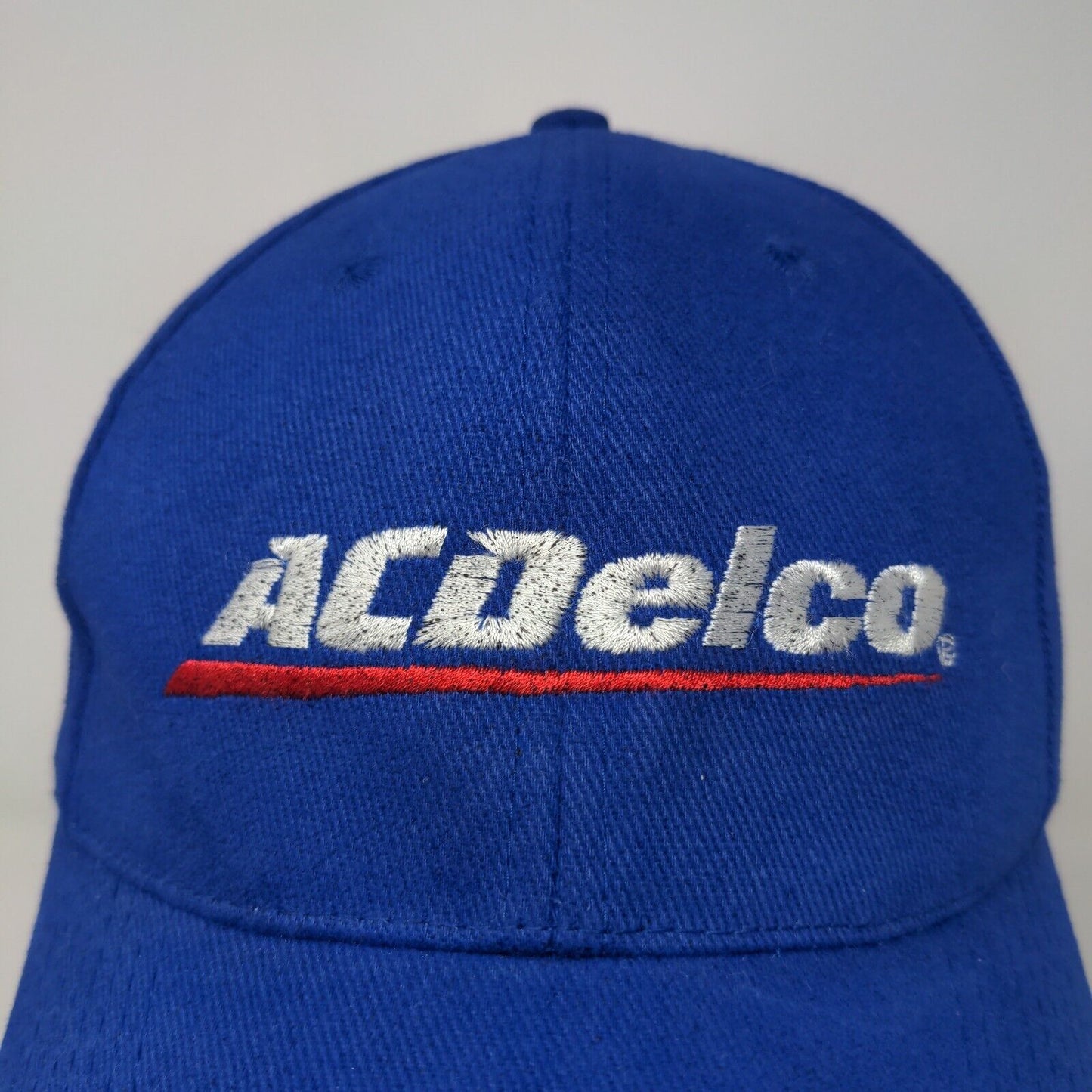 AC Delco Men's Strapback Hat Blue OSFM Embroidered Logo Cotton