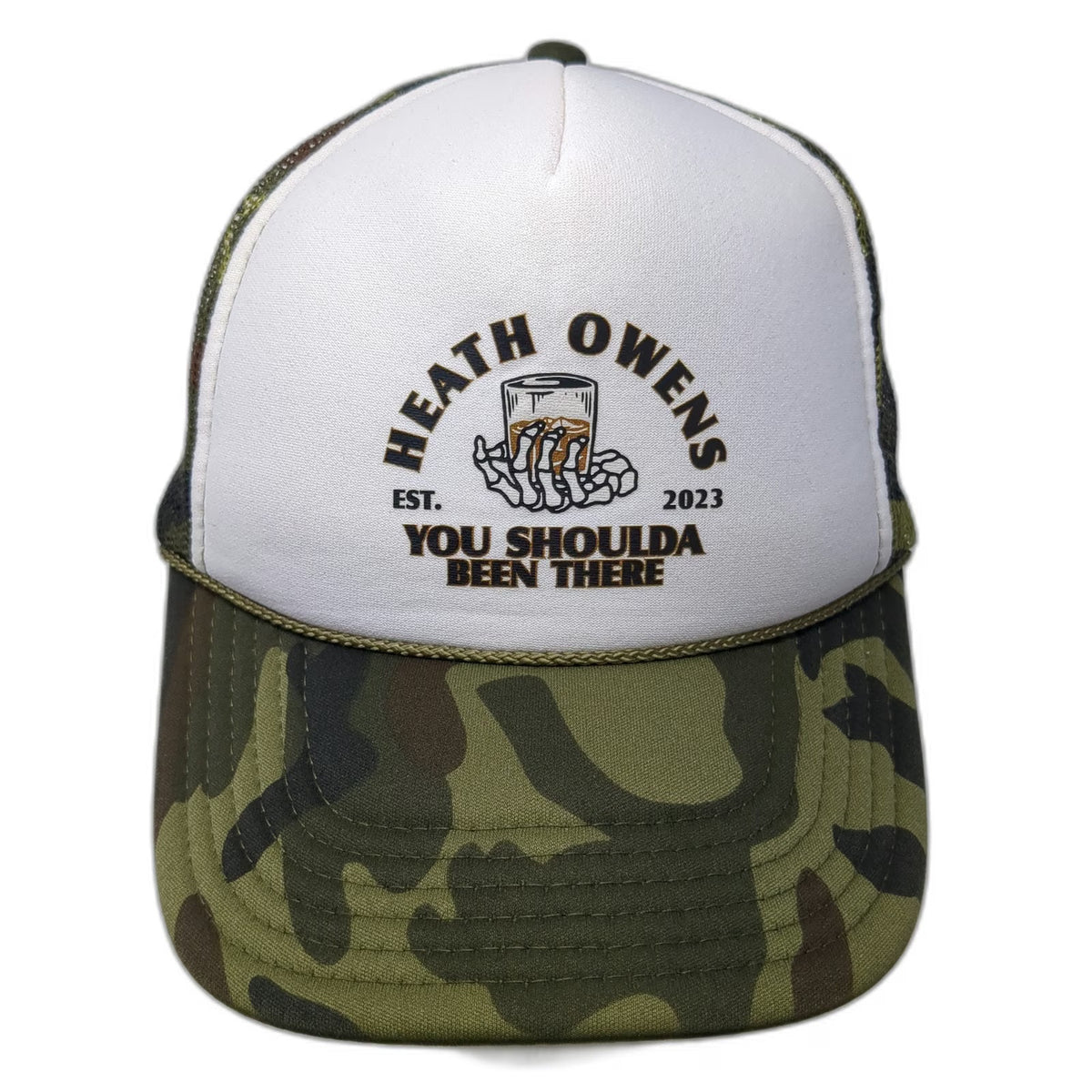 Otto Trucker Hat One Size Green Camo Snapback Mesh You Shoulda Been There hat