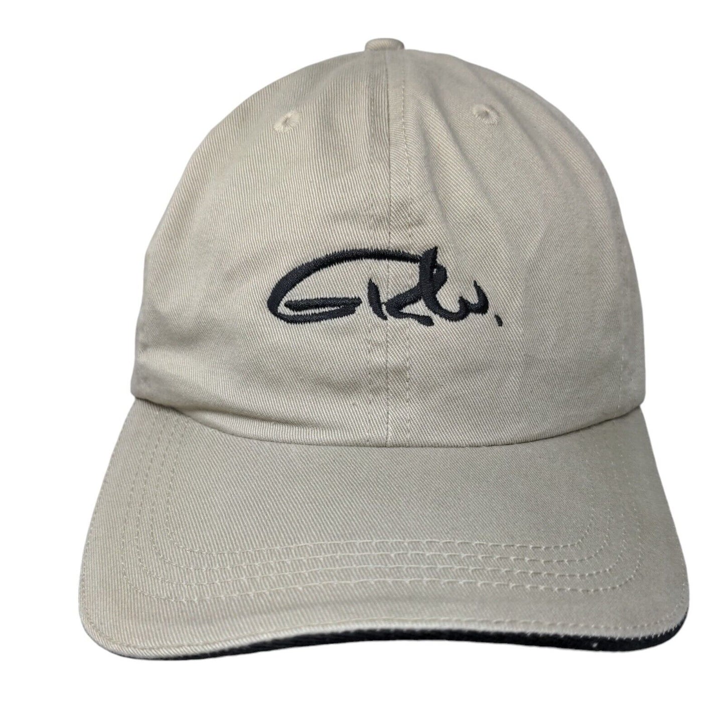 Monogram Slideback Hat Tan OSFA Adjustable Embroidered Vent Holes