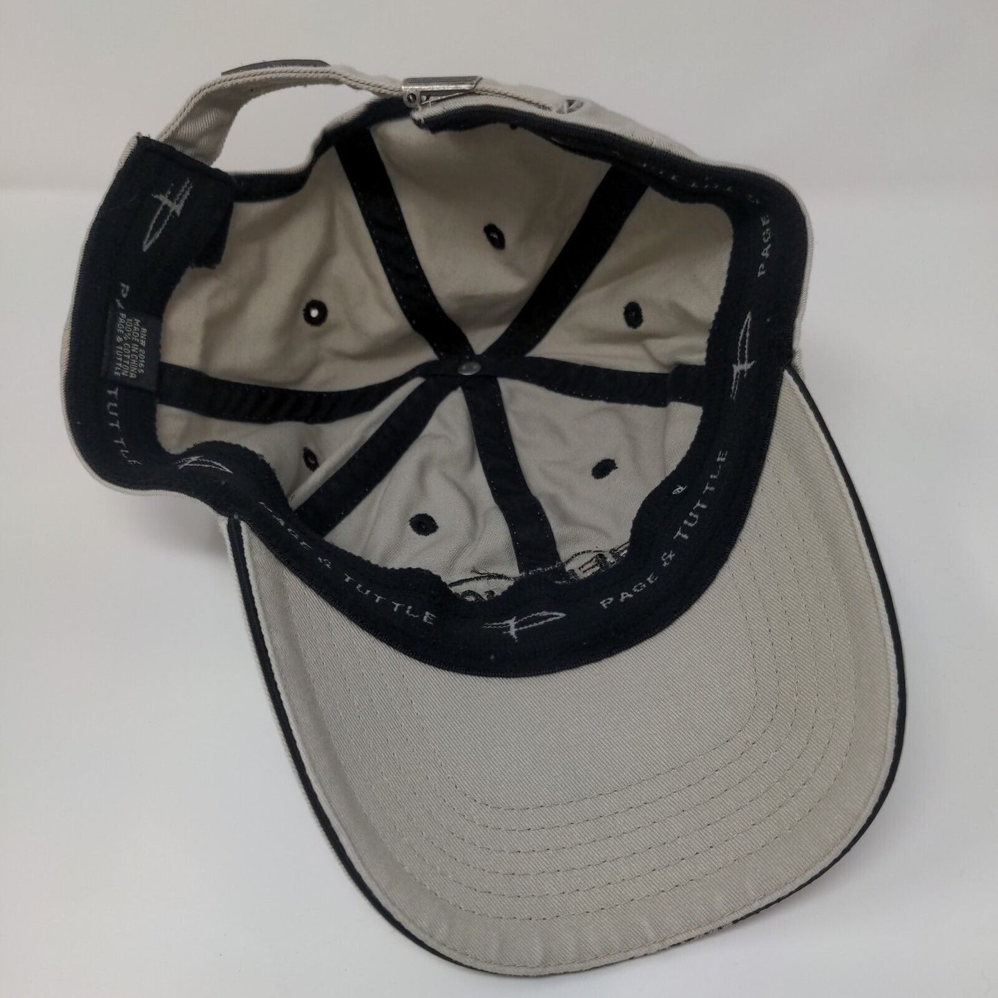 Helena Slideback Hat Tan One Size 6 Panel Embroidered Page & Tuttle