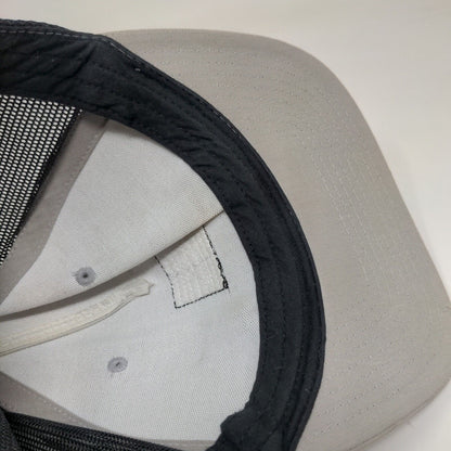 Quiksilver Snapback Mesh Back Trucker Hat Gray OSFM Colorblock Yupoong