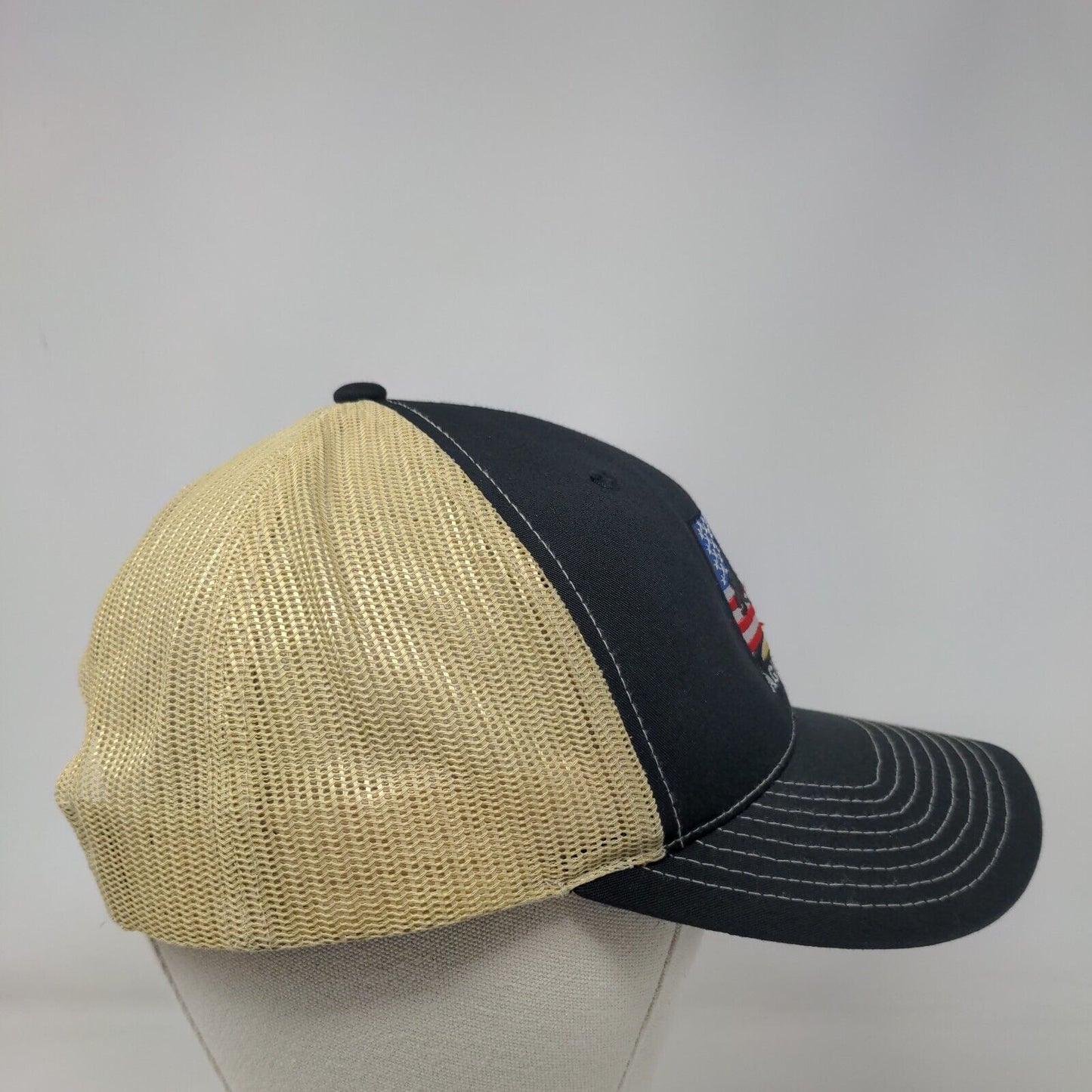 AG America Snapback Mesh Back Trucker Hat Black One Size Richardson