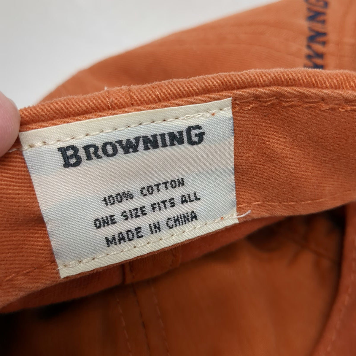 Browning Baseball Cap Orange One Size Buckmark 1878 Logo Cotton Strapback hat