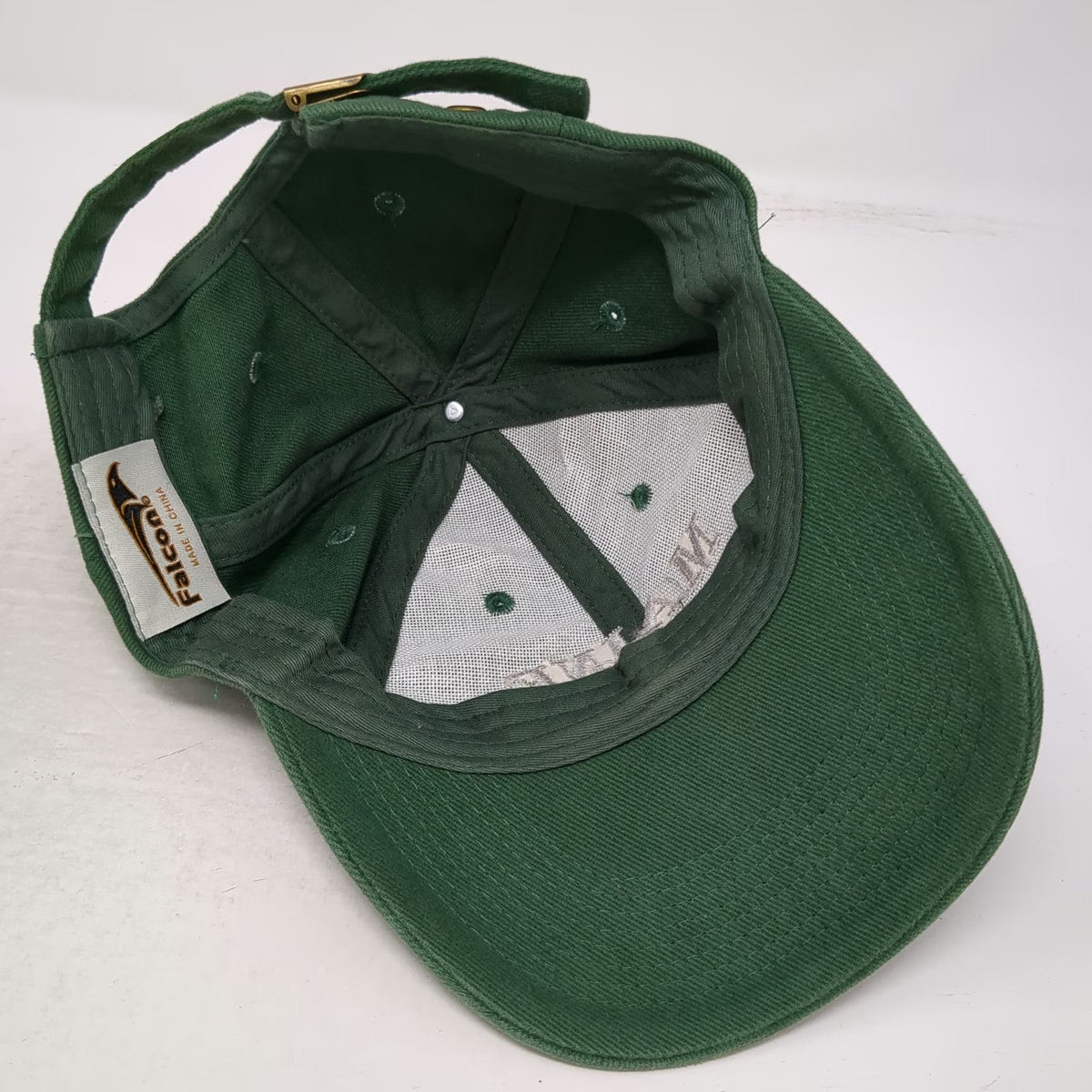 Falcon Baseball Cap Green One Size Maine 1820 Statehood Slideback Hat Adjustable