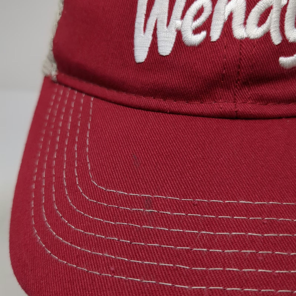 Wendy's Trucker Hat Red One Size Snapback Dave Thomas Foundation Mesh Back
