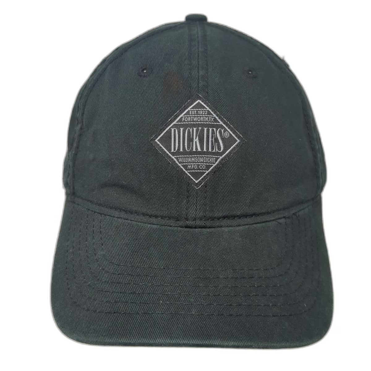Dickies Baseball Cap Black One Size Strapback Williamson-Dickie Arched Logo Hat