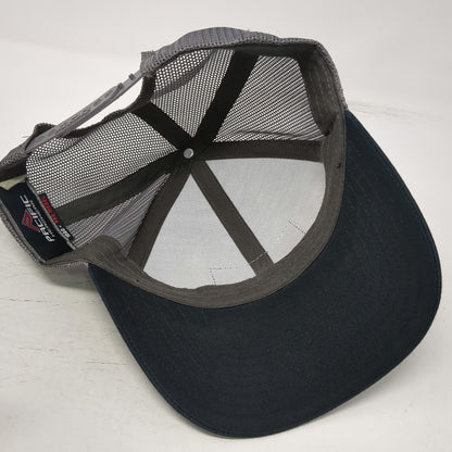 Pacific Headwear Trucker Hat Black Gray One Size Snapback Mesh Concrete Cutting