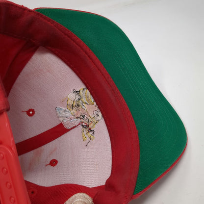 KBETHOS Baseball Cap Red One Size Hornet Mascot HS Logo Green Under Brim Hat