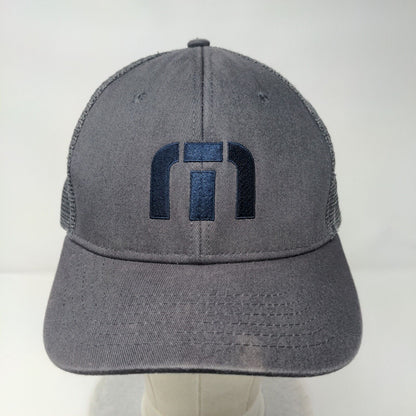Travis Matthew Snapback Trucker Hat Gray OSFM Adjustable Mesh Back 6 Panel