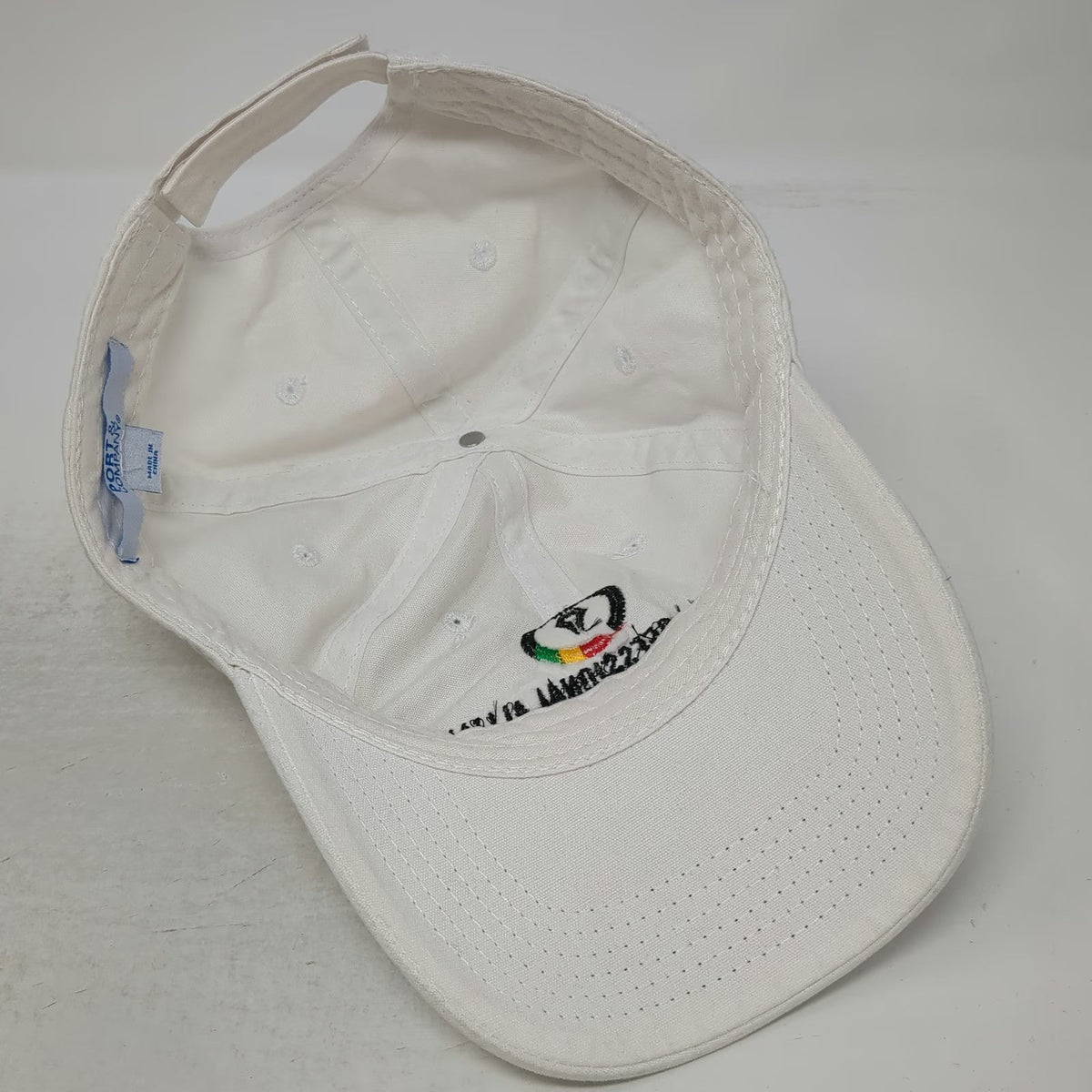 Port Company Baseball Cap White One Size Strapback PGIM Fixed Income Cotton Hat