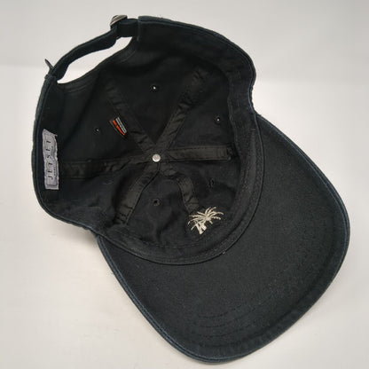 Palm Tree Slideback Hat Black One Size Adjustable Embroidered Jet Set Surf Shop