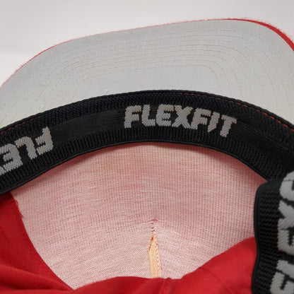 James Duda Excavating We Move The Earth Fitted Hat Red One Size Flexfit Yupoong
