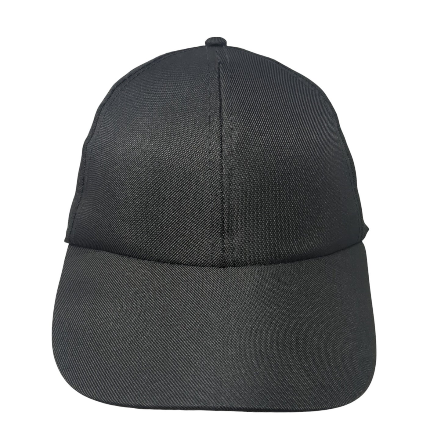 Unbranded Strapback Hat Black One Size Adjustable Outdoor 6 Panel Blank